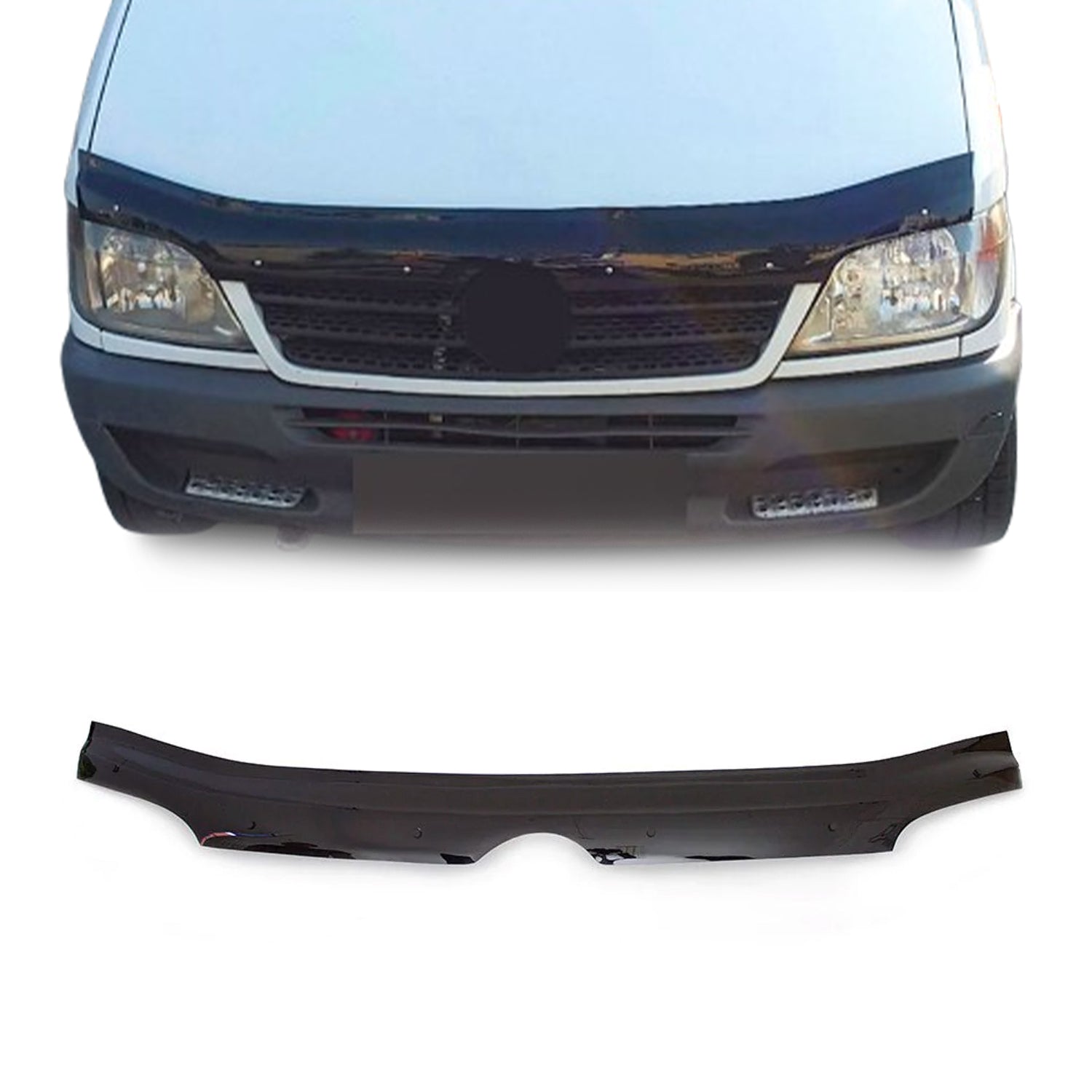 2003-2006 Dodge Sprinter Front Bug Shield Hood Deflector 1 Pc Smoke