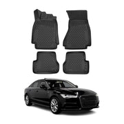 2012-2018 Audi A6 S6 A6 Quattro Floor Mats Liners Full Set All Weather Black