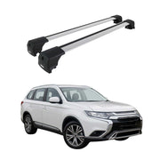 Aluminium Roof Racks Cross Bars for Mitsubishi Outlander 3.gen 2014-2020 Gray 2x