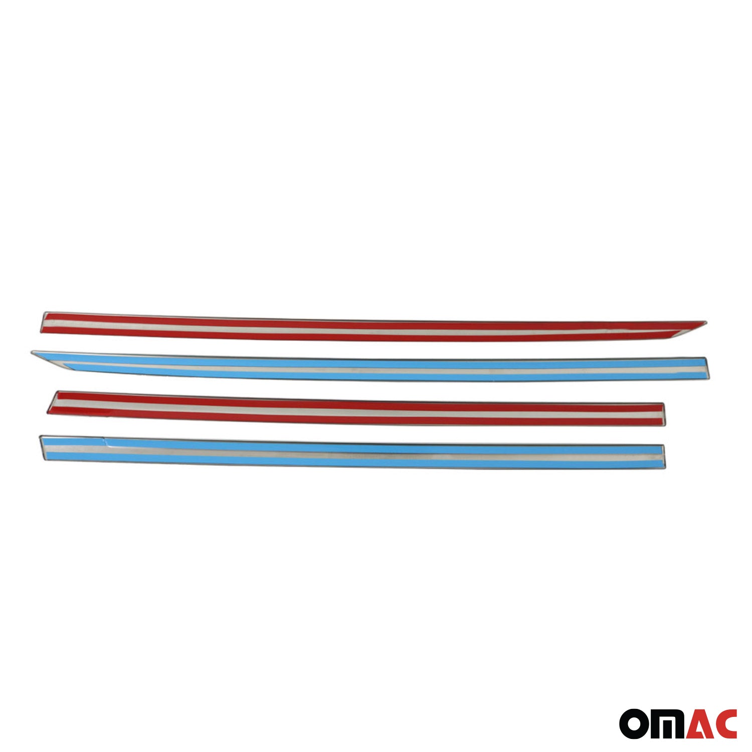 2018-2024 VW Tiguan Allspace Side Door Molding Trim Stainless Steel Silver 4x