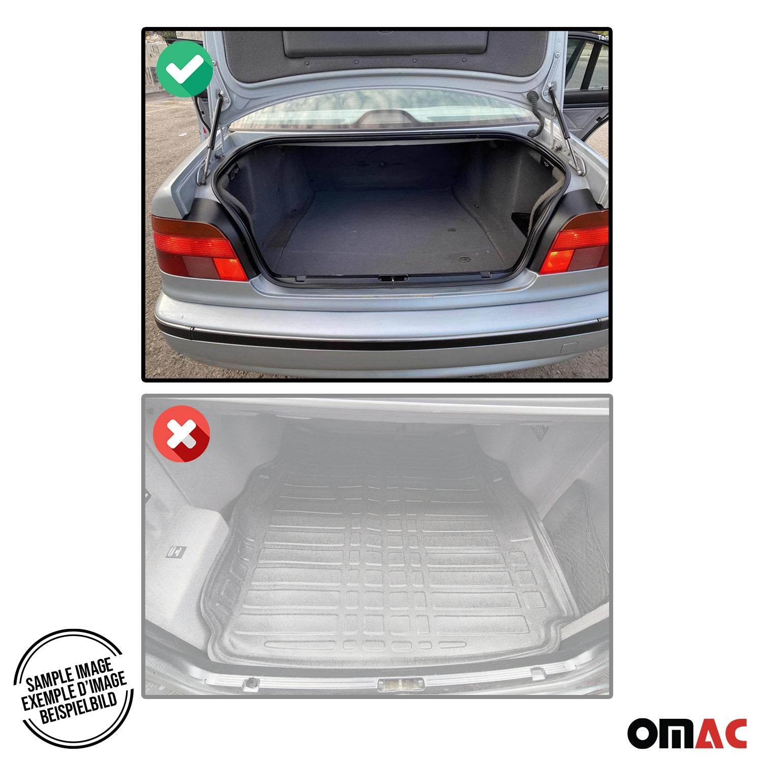 1997-2003 BMW 5 Series E39 Sedan Cargo Liner Trunk Mat All Weather Black