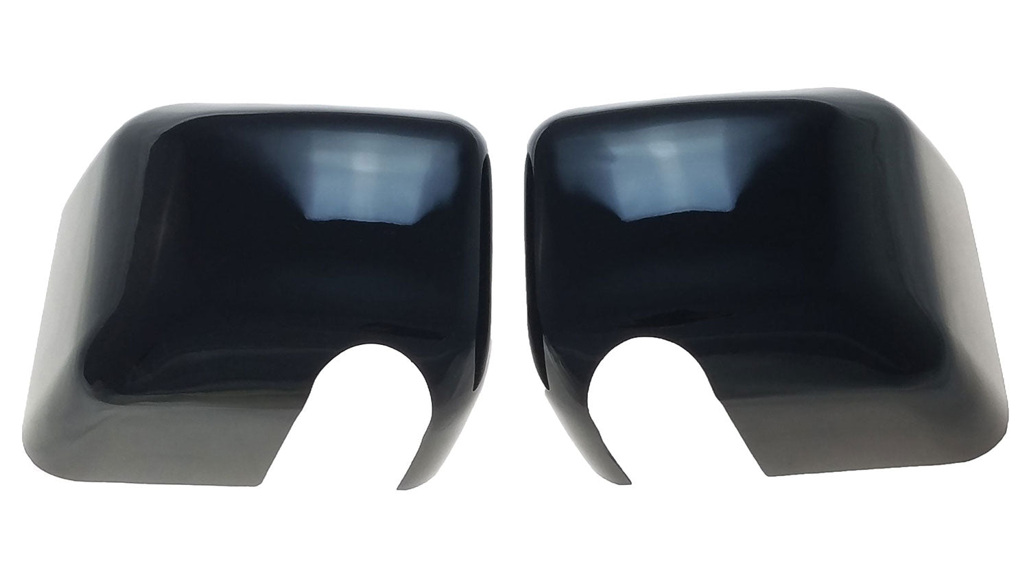 2007-2018 Jeep Wrangler Mirror Cover Caps Gloss Black 2Pcs ABS Plastic