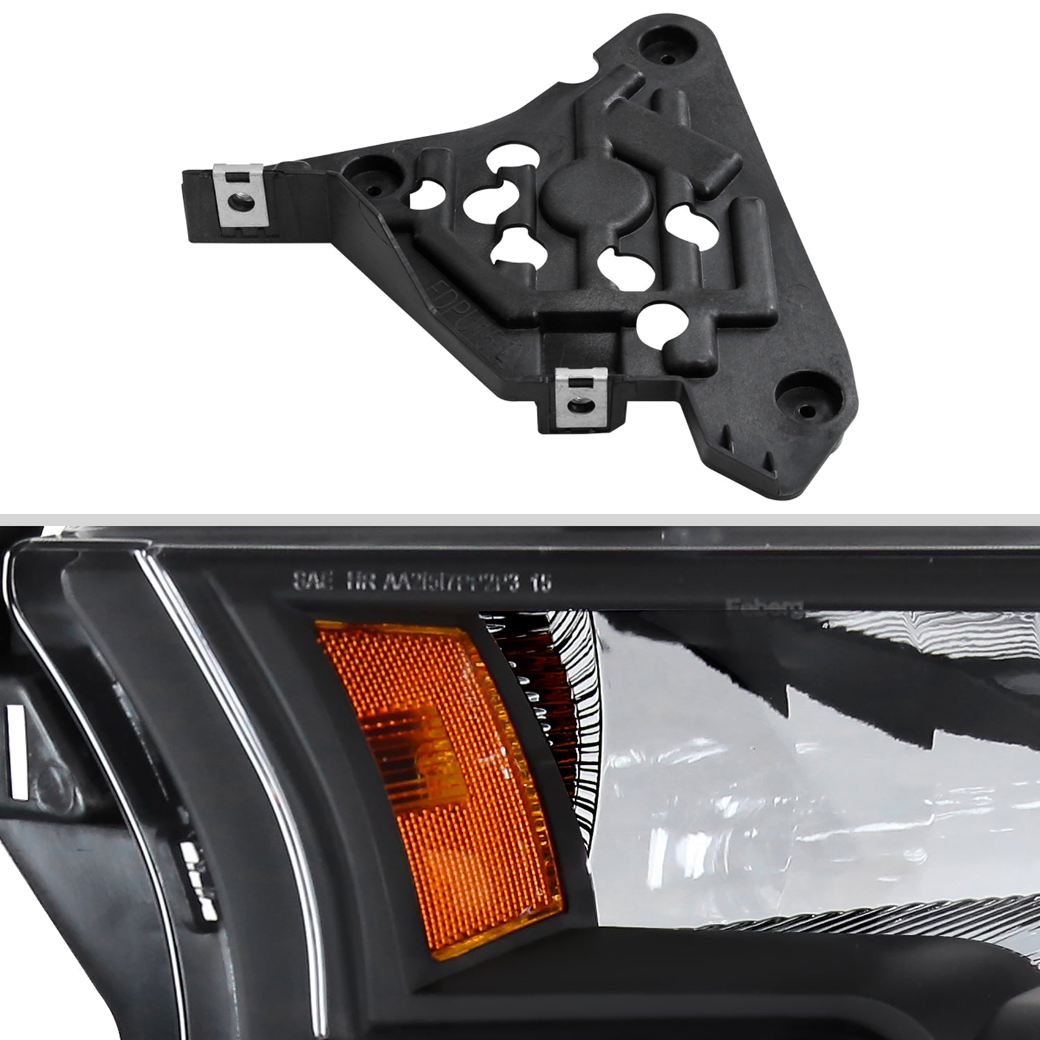 2015-2017 Ford F-150 Replacement Factory Style Headlights Matte Black/Clear