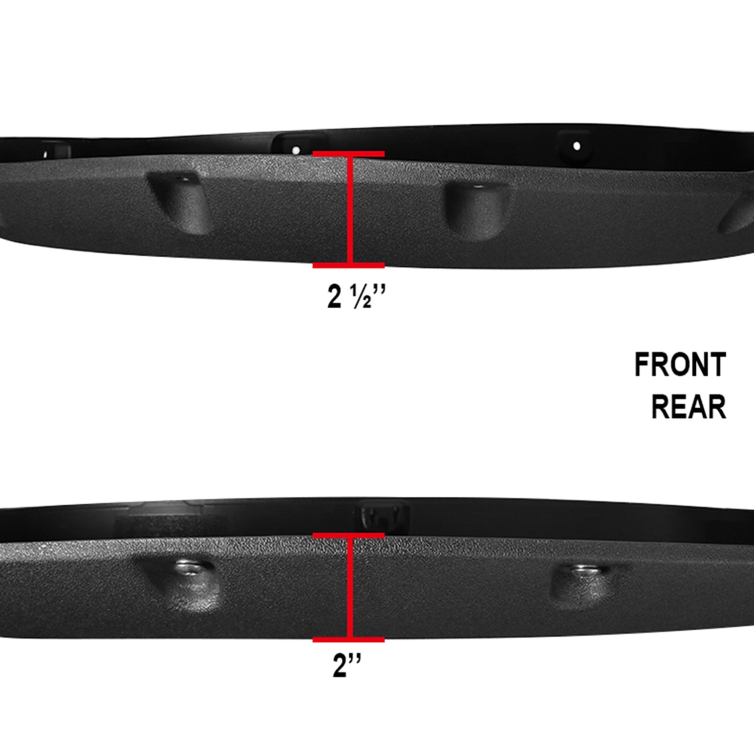 2010-2017 Dodge RAM 2500/3500 Textured Rivet Style Fender Flares