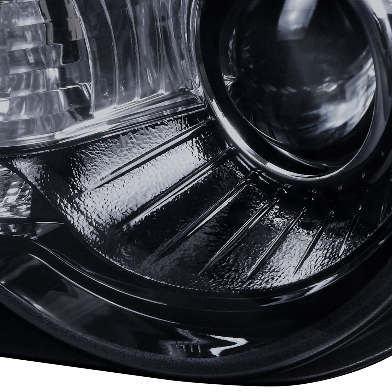 2005-2010 Chrysler 300 Projector Headlights LED Light Strip Glossy Black/Smoke