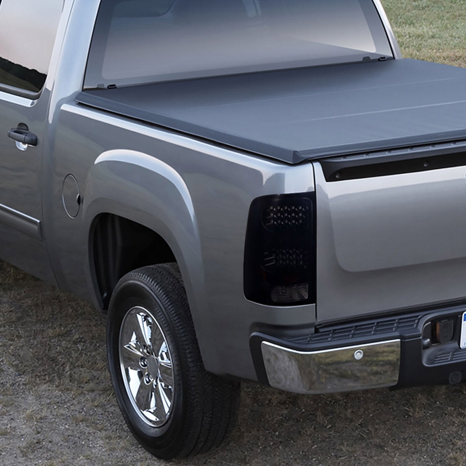 2007-2014 GMC Sierra LED Tail Lights Glossy Black Housing/Smoke Lens