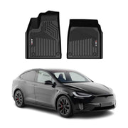 2022-2024 Tesla X Premium Floor Mats Liners First Row Front Black