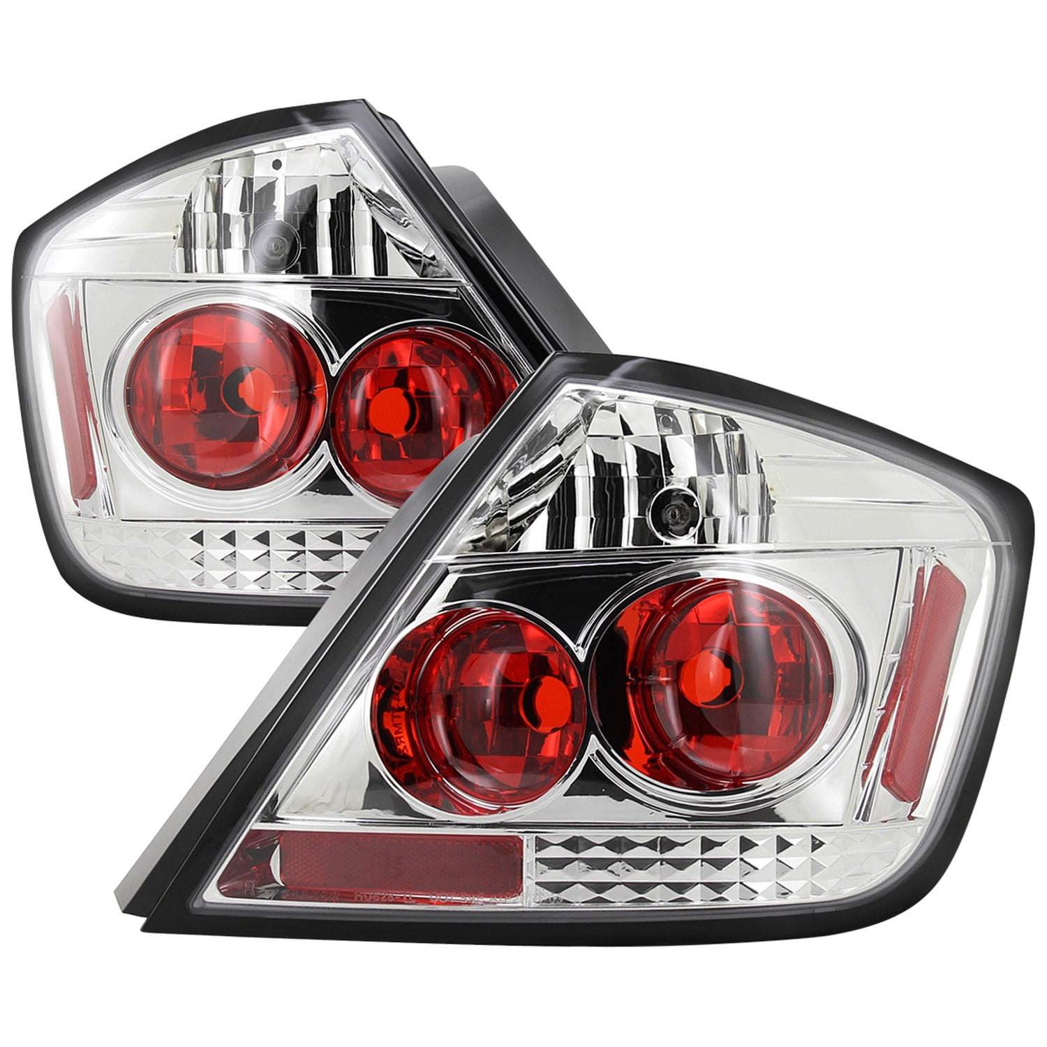 2004-2010 Scion tC Tail Lights Chrome Housing/Clear Lens