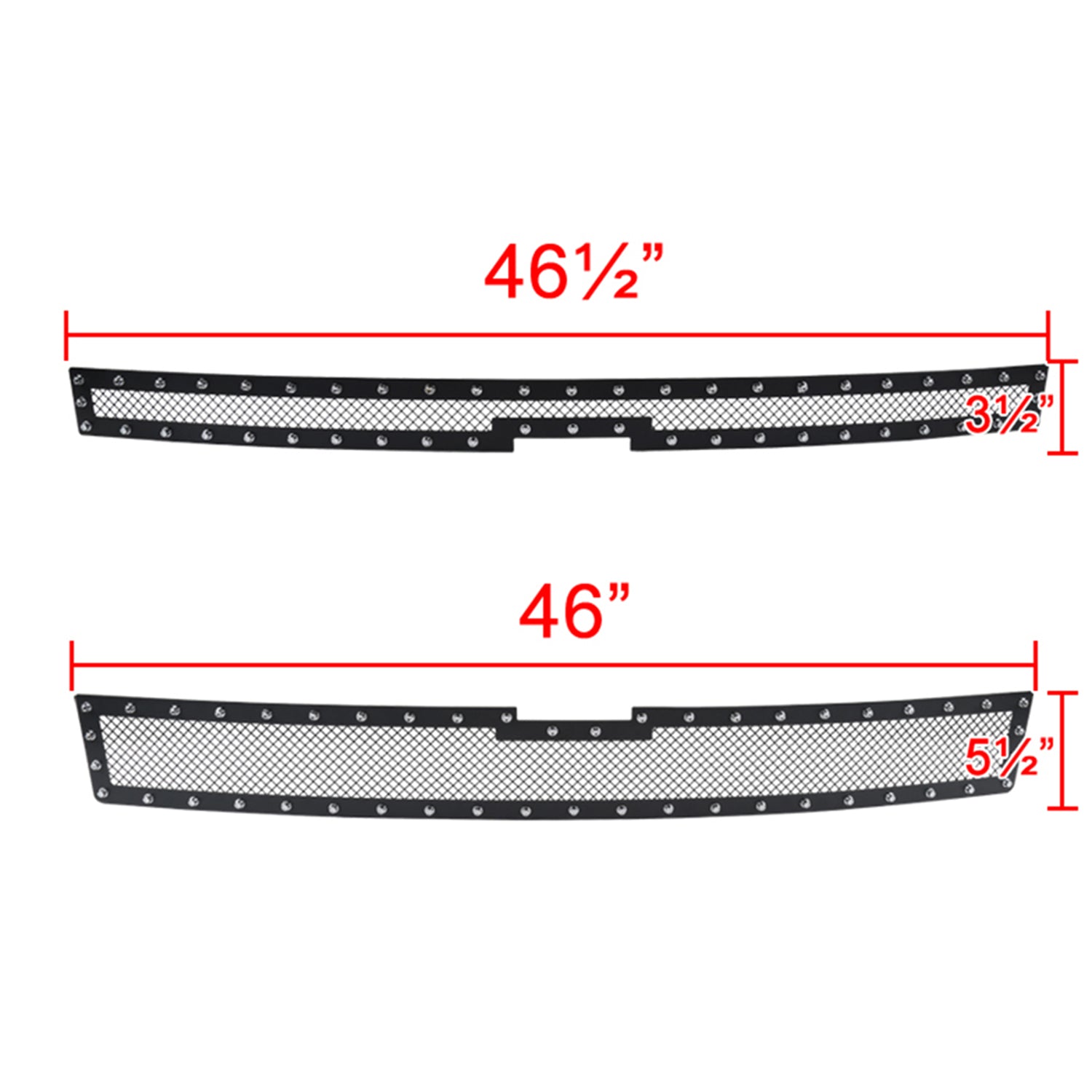 2014-2015 Chevy Silverado 1500 Rivet Steel 2PC Mesh Grille Insert Black V2