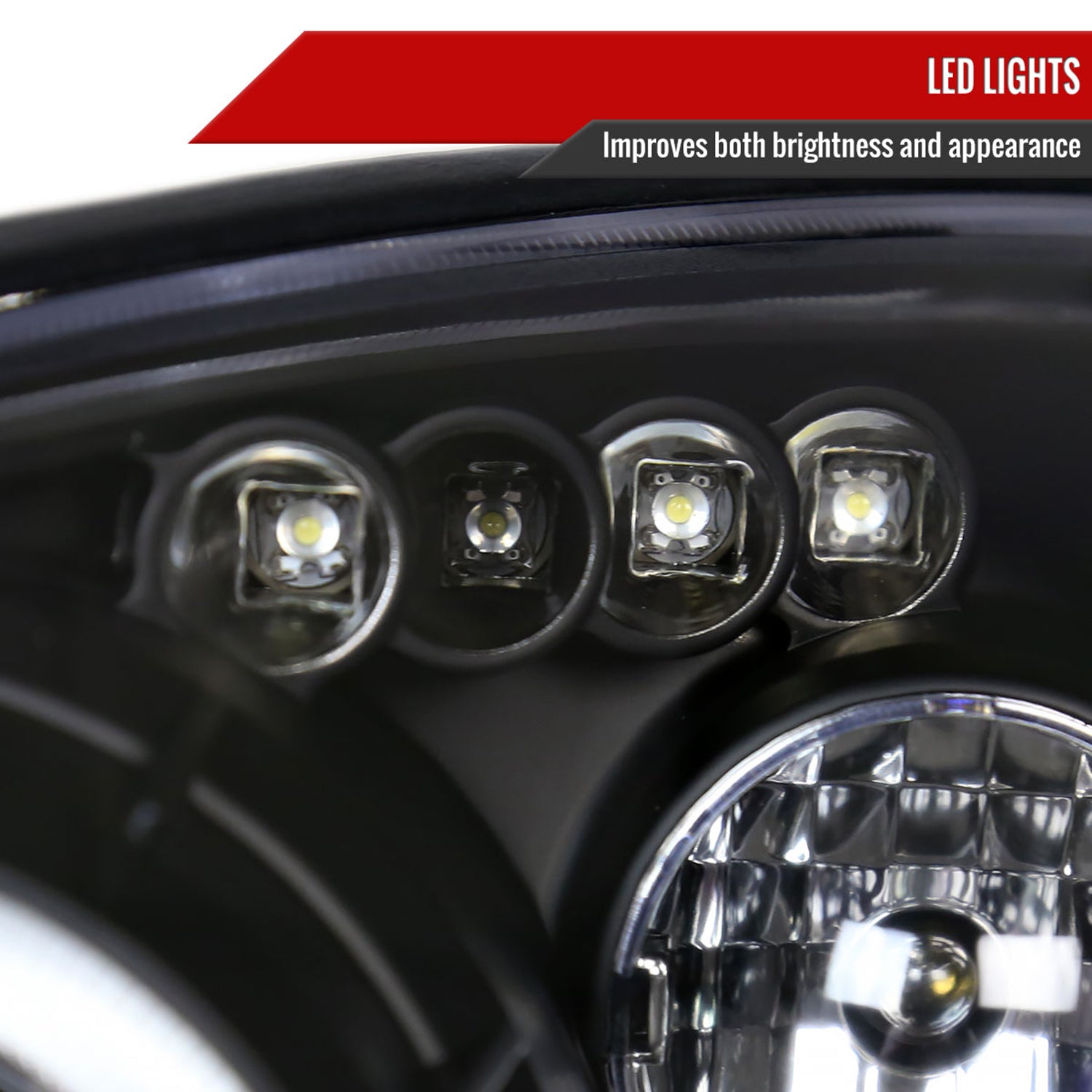 2000-2004 Ford Focus Dual Halo Projector Headlights Matte Black/Clear Lens