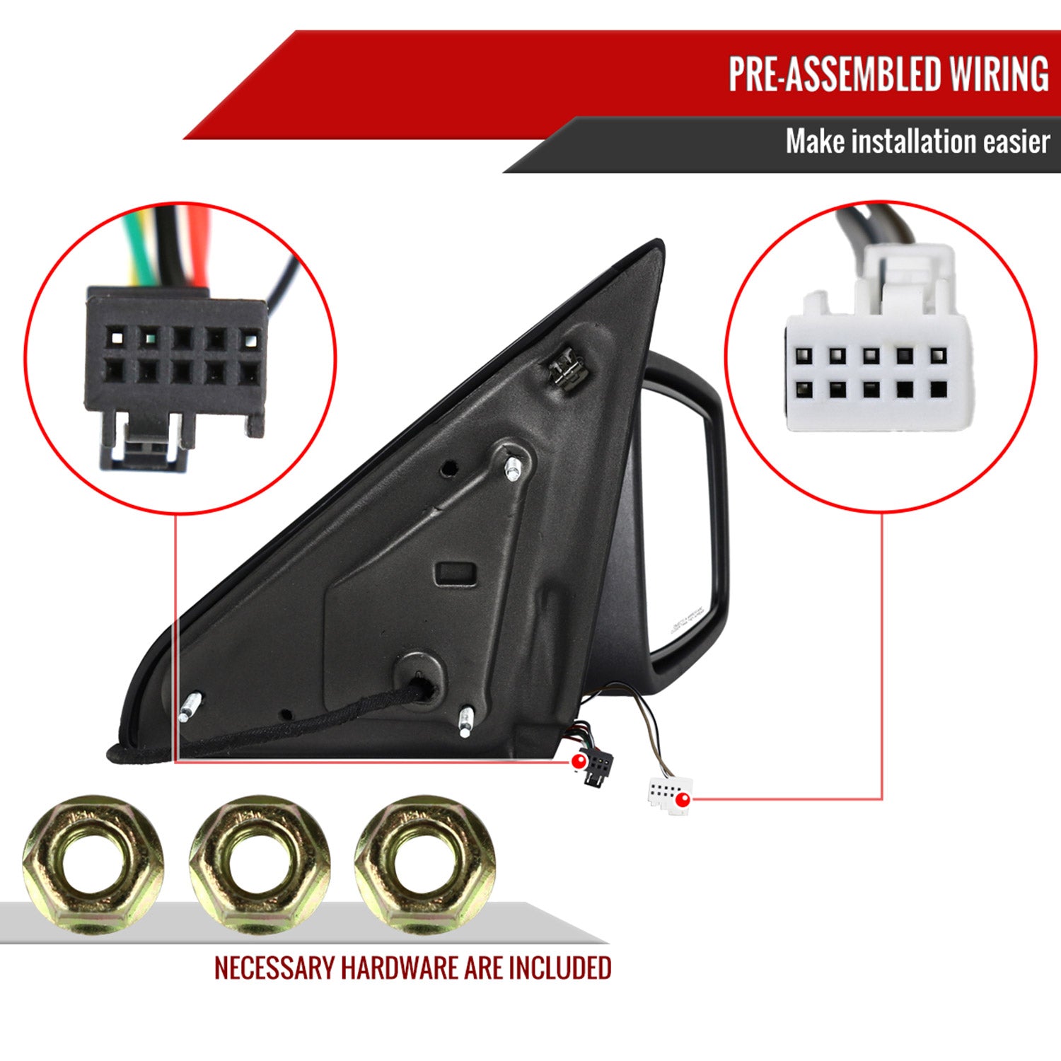 2013-2019 Dodge RAM Chrome Heated Side Mirror Turn Signal Passenger Side