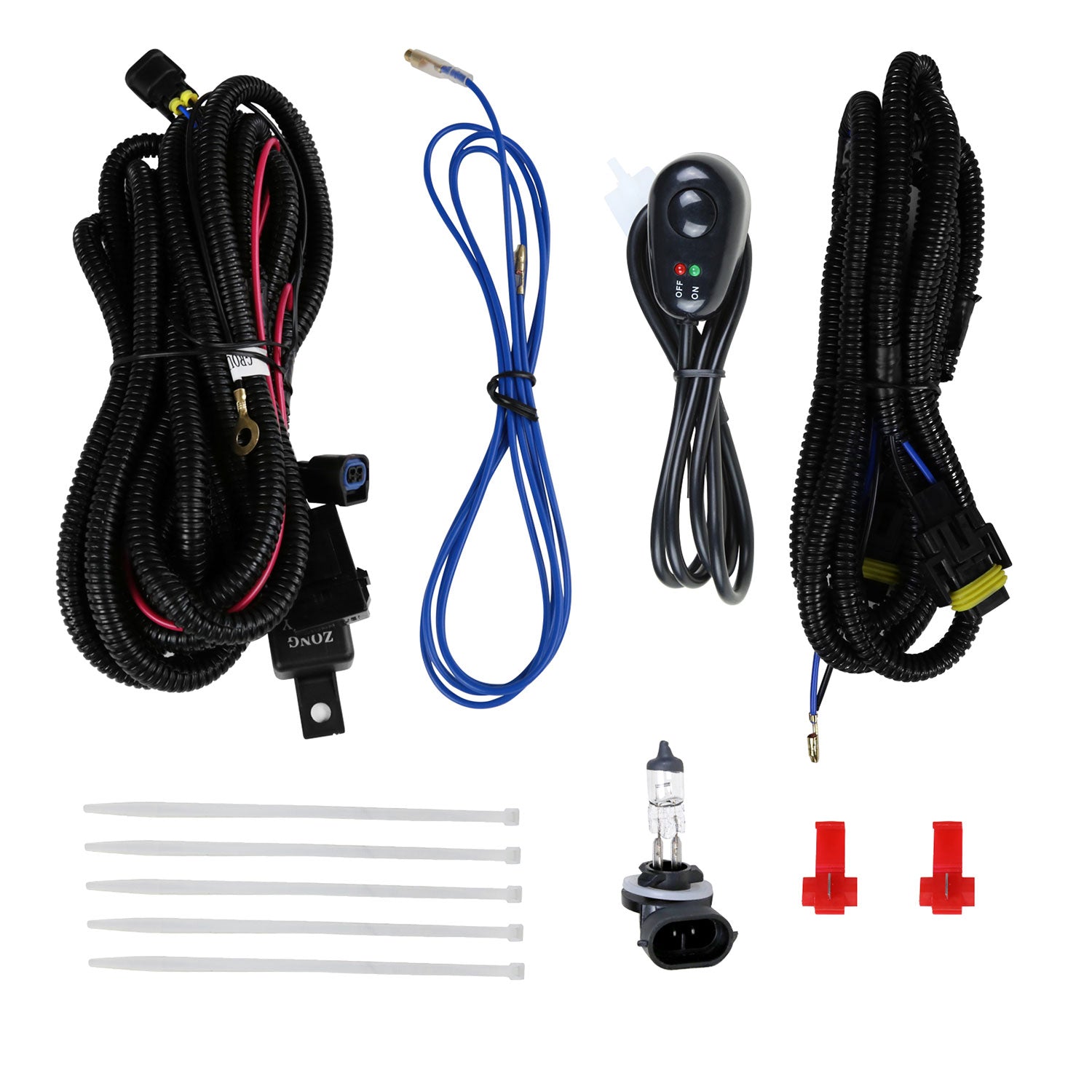 2011-2013 Hyundai Sonata 12V/27W 881 Fog Lights Kit Chrome/Clear Lens