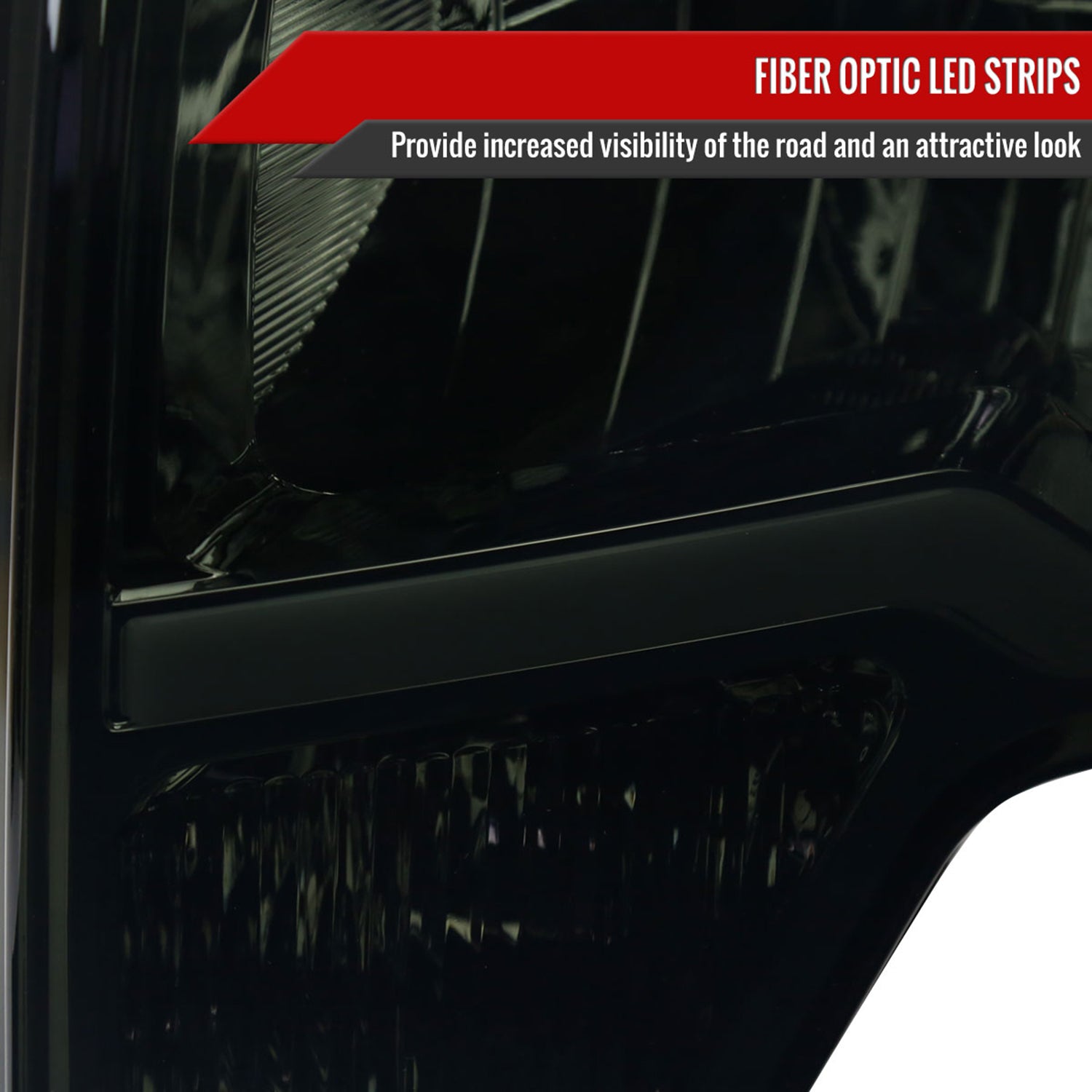 2009-2014 Ford F-150 LED Tube Factory Style Headlights Chrome/Smoke Lens