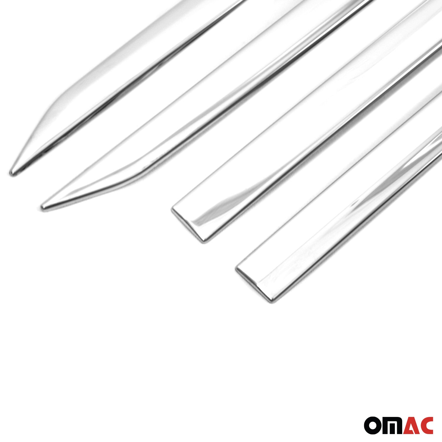 2018-2025 VW Tiguan Allspace Side Door Molding Trim Stainless Steel Silver 4x