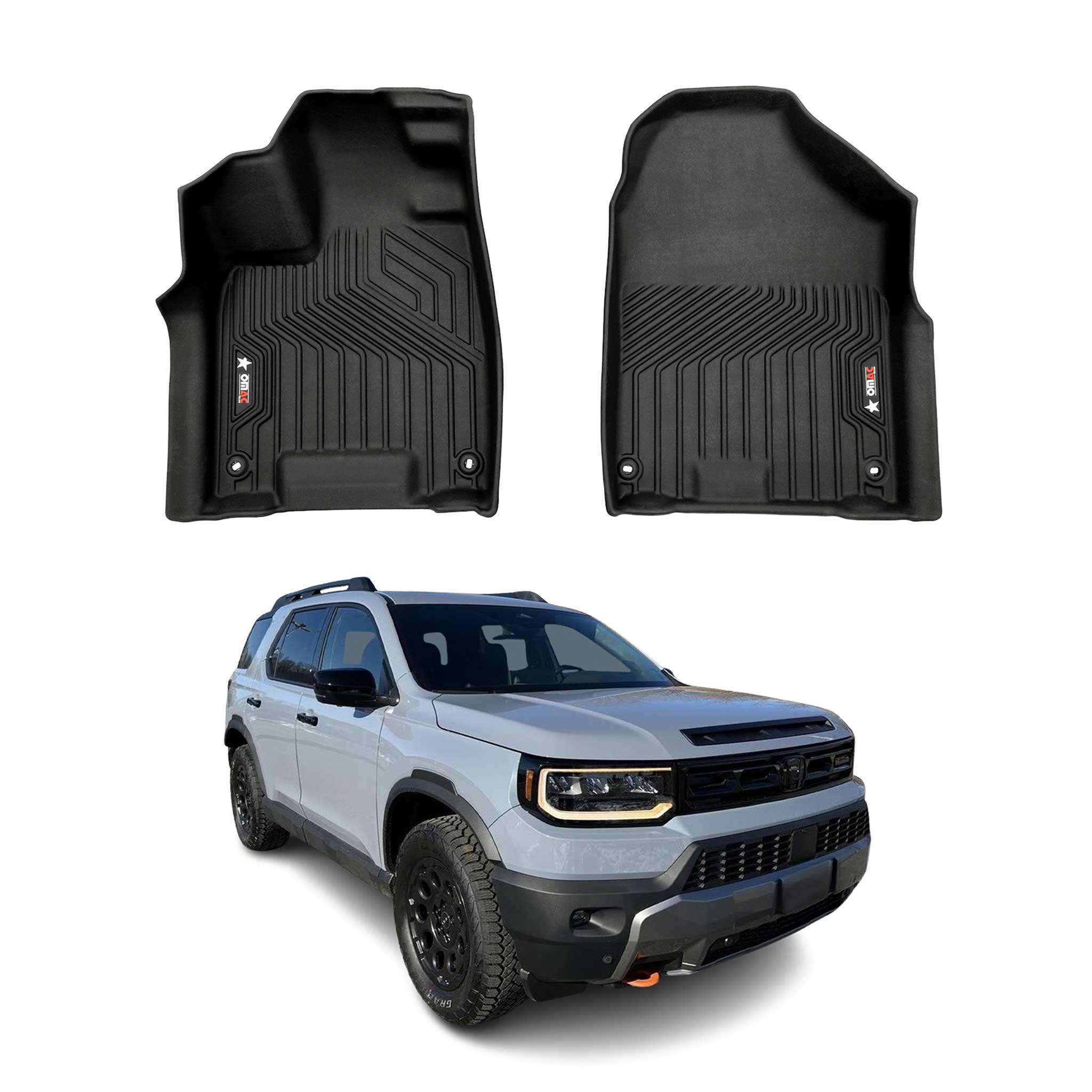 2019-2025 Honda Passport Premium Floor Mats Liners First Row Front