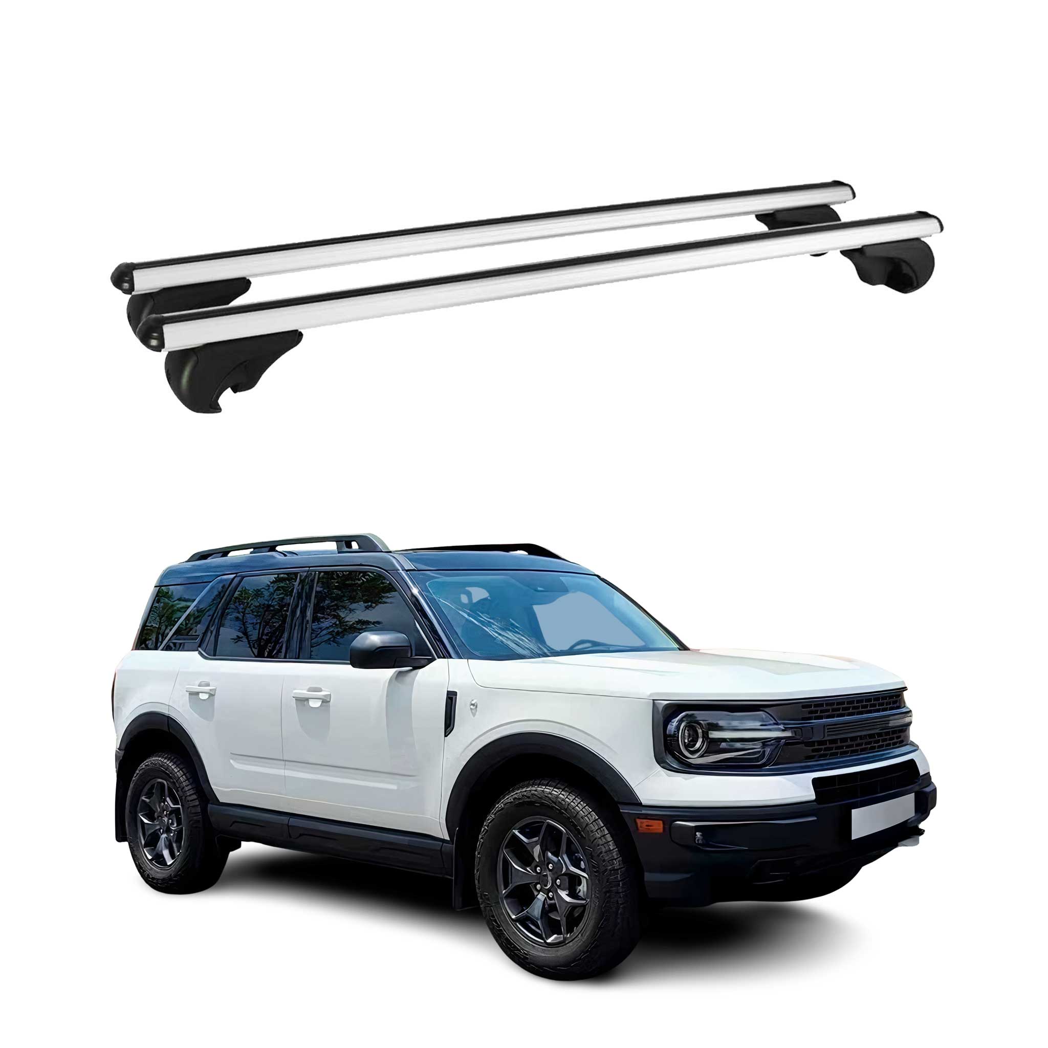 2021-2024 Ford Bronco Roof Rack Cross Bars Silver