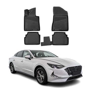2020-2024 Hyundai Sonata Sedan Floor Mats Liners Full Set All Weather Black