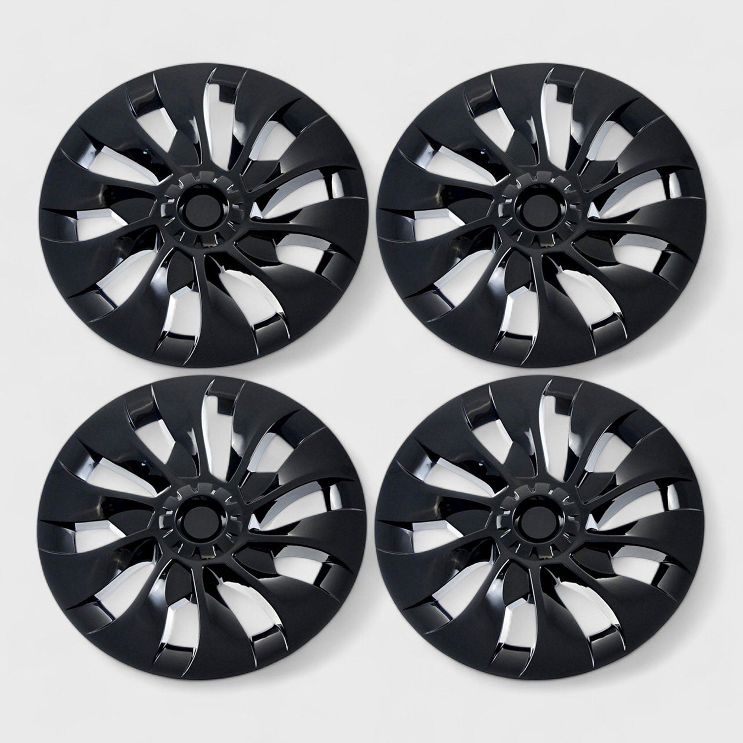 2020-2023 Tesla 3 Wheel Cover Hubcaps Gloss Black 4Pcs ABS Plastic
