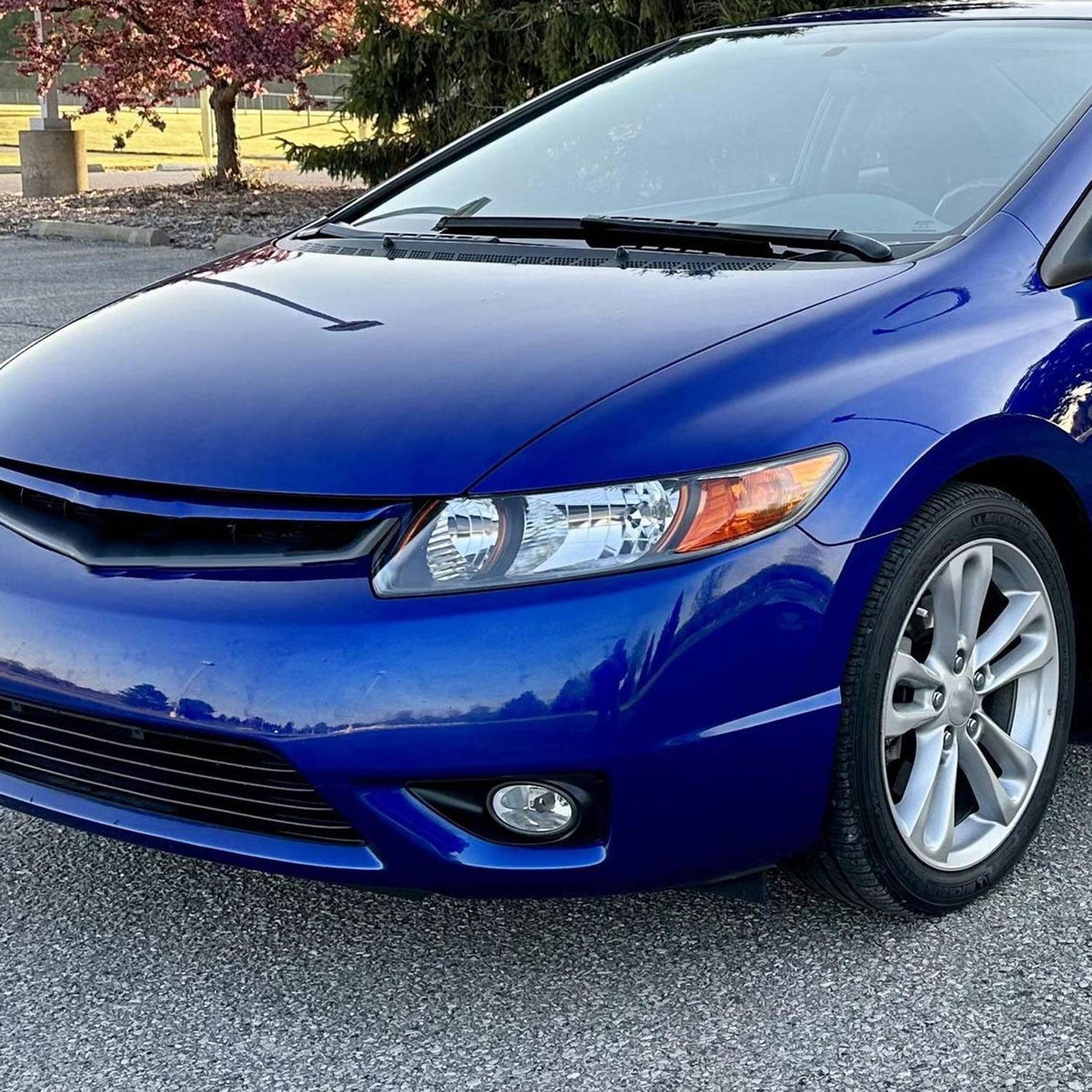 2006-2008 Honda Civic Coupe H11 Fog Lights Kit Chrome Housing/Clear Lens