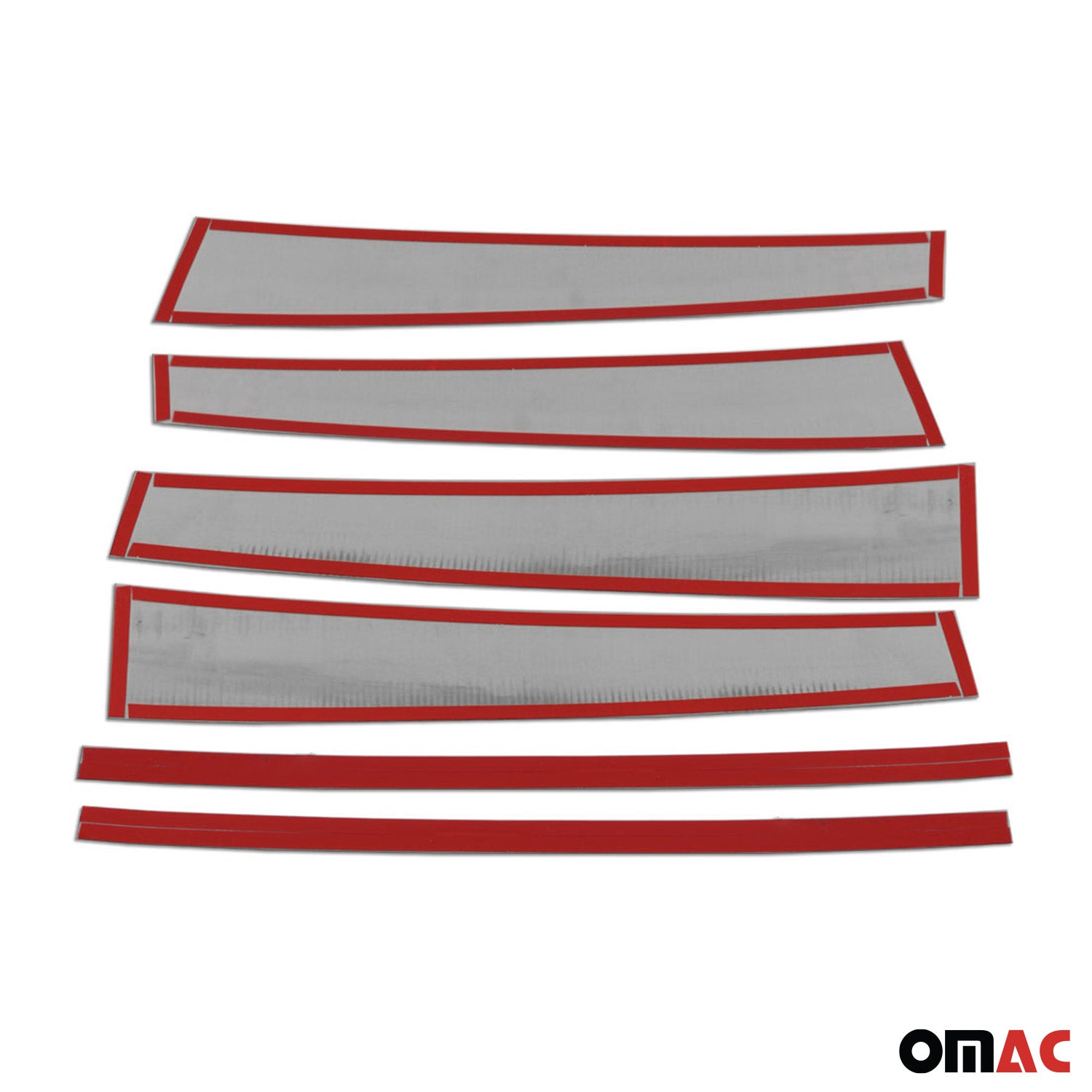 2008-2015 Land Rover LR2 Window B Pillar Posts Door Trim Cover Stainless Steel Dark 6x