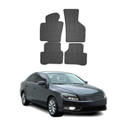 2012-2014 VW Passat B7 Floor Mats Liners Full Set All Weather Rubber Black