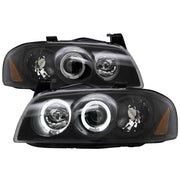 2004-2006 Nissan Sentra Dual Halo Projector Headlights Matte Black/Clear Lens