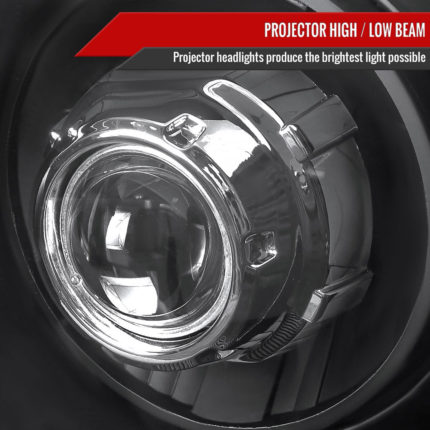 2004-2008 Ford F-150/ 06-2008 Lincoln Mark LT Headlights Amber Reflectors Black