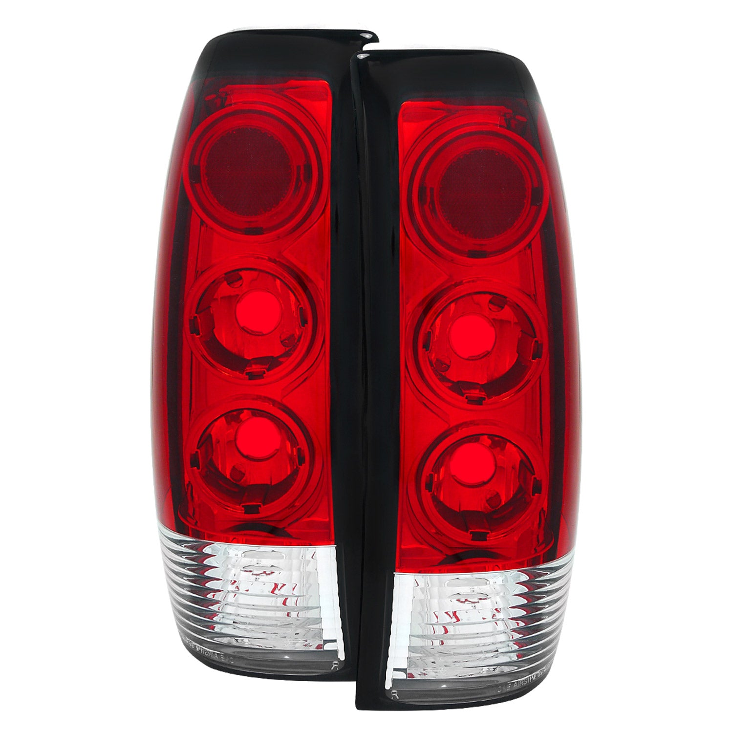 1999-2002 Chevy Silverado/ 1999-2006 GMC Sierra Tail Lights - APC Chrome/Red