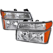2004-2012 Chevy Colorado /Canyon Isuzu I-Series Headlights Pair Chrome