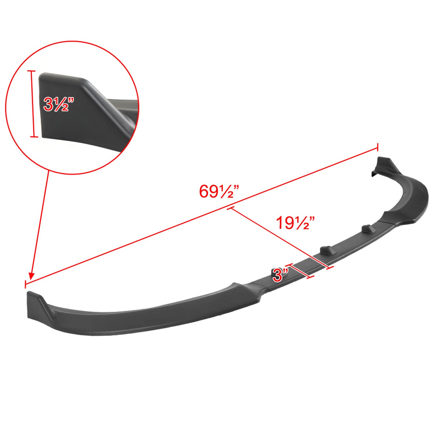 2019-2021 BMW 3-Series G20/G21 Matte Black 3PC Front Bumper Lip Splitter Kit