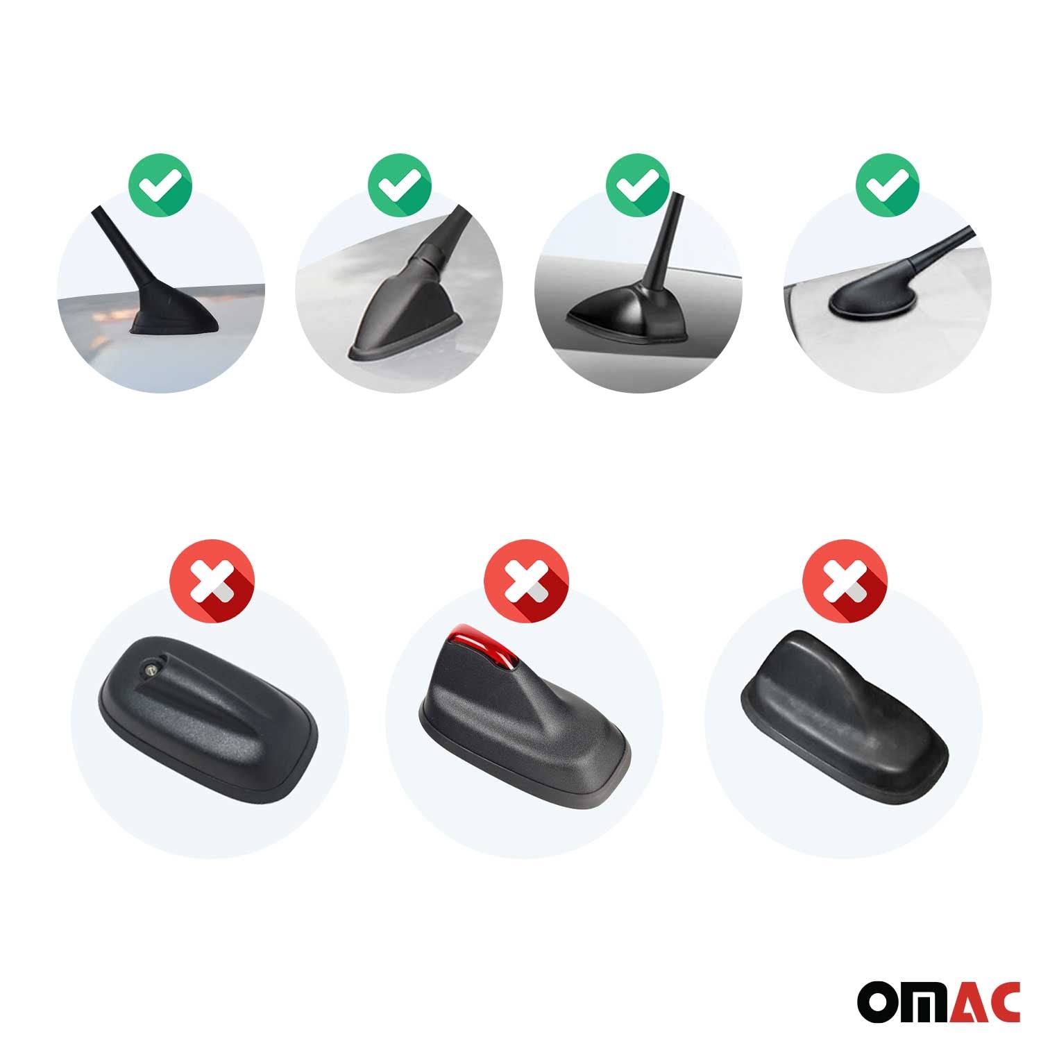 Nissan Rogue Car Shark Fin Antenna Roof Radio AM/FM Signal Black