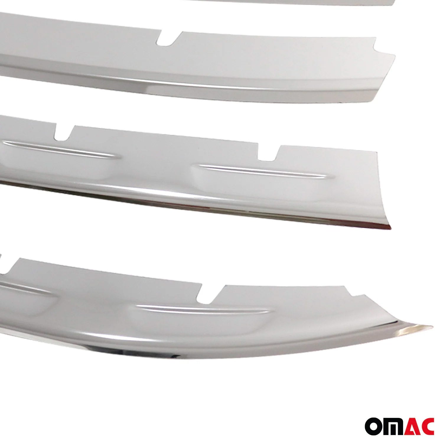 2022-2024 VW Tiguan Front Bumper Grill Trim Molding Stainless Steel Silver 4 Pcs