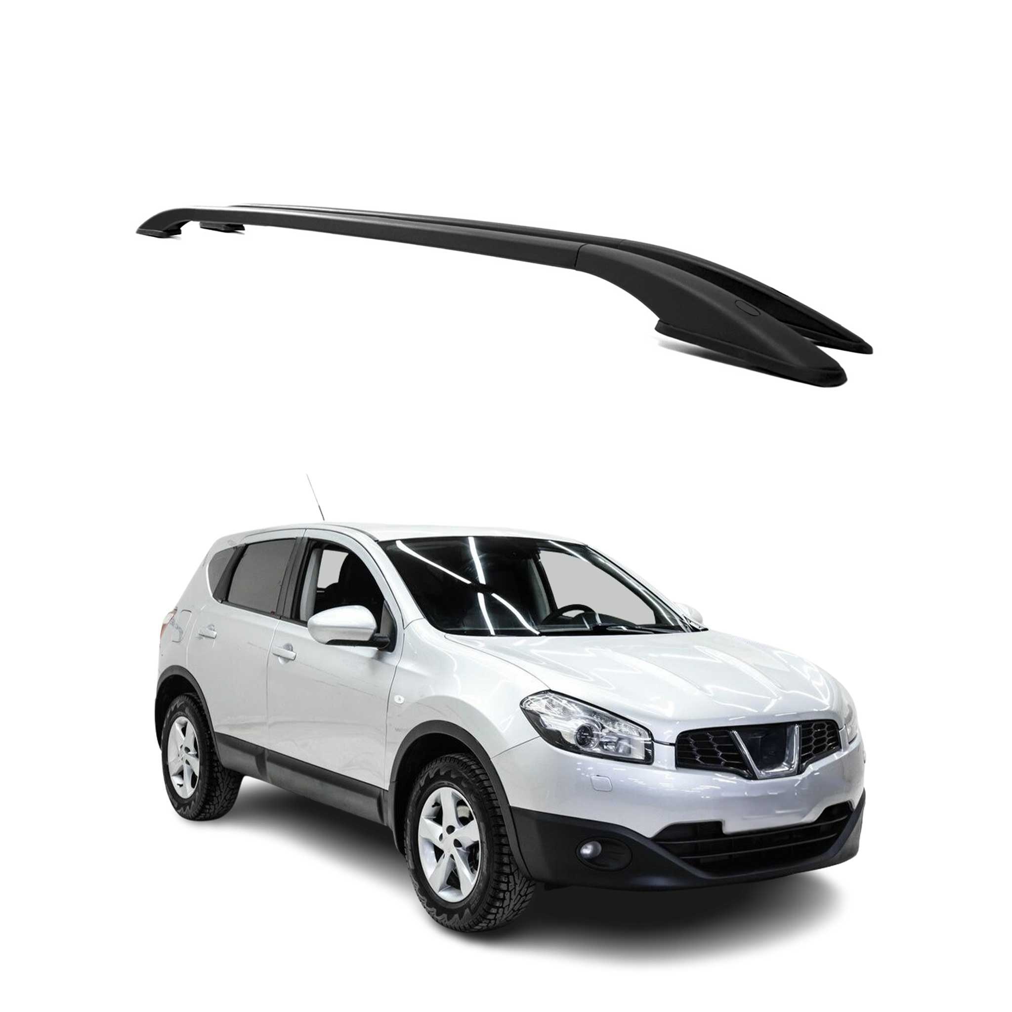 2007-2014 Nissan Qashqai Roof Rack Rails Side Rails Black