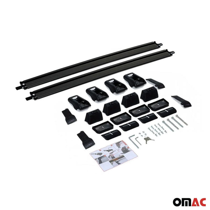 2012-2019 BMW 3 Series F30 Sedan Roof Rack Cross Bars Black