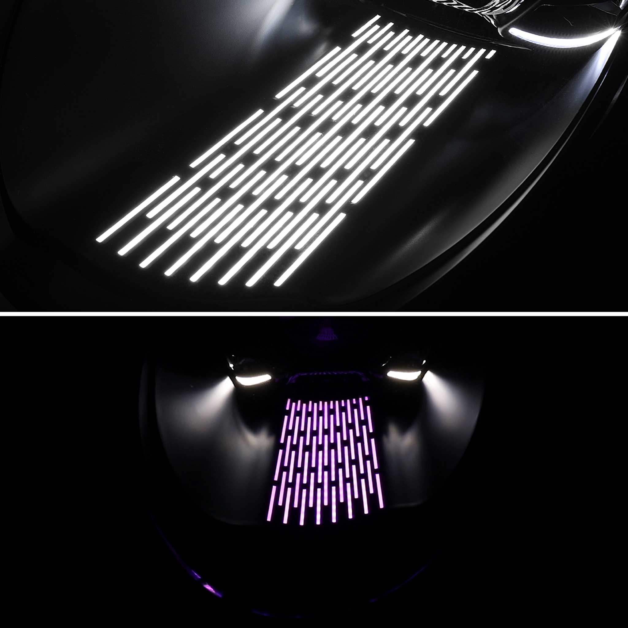 For Porsche 911 997.2 2009-2013 LED Projector DRL Headlights Matte Black Glossy Accents Clear Lens