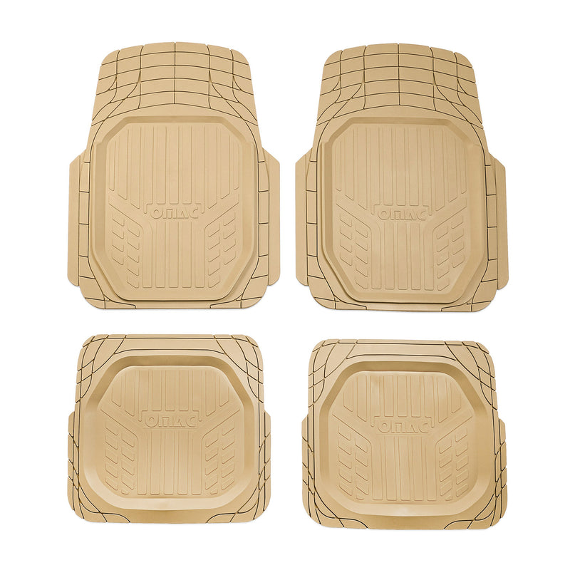 Jaguar Heavy Duty Trim to fit Floor Mats Liner Tan All Weather 4Pcs