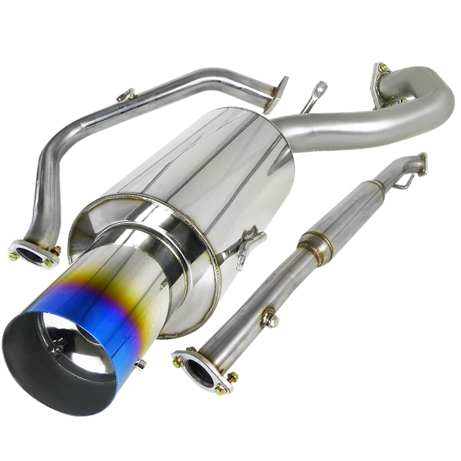 1995-1999 Mitsubishi Eclipse Non-Turbo Steel N1 Catback Exhaust Burnt Tip