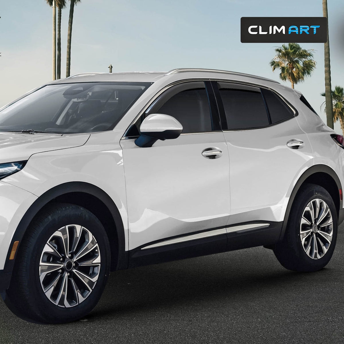 Clim Art Wind Deflectors for Buick Envision 2021-2026 In-channel Dark Smoke 4Pcs