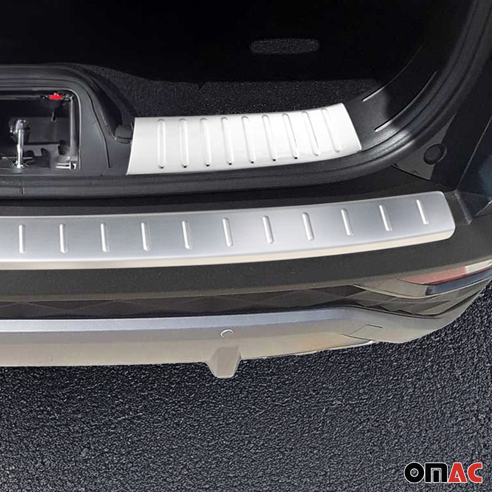 Rear Bumper Guard & Trunk Sill Cover Set for Hyundai Tucson IV 2022-2024 Brushed