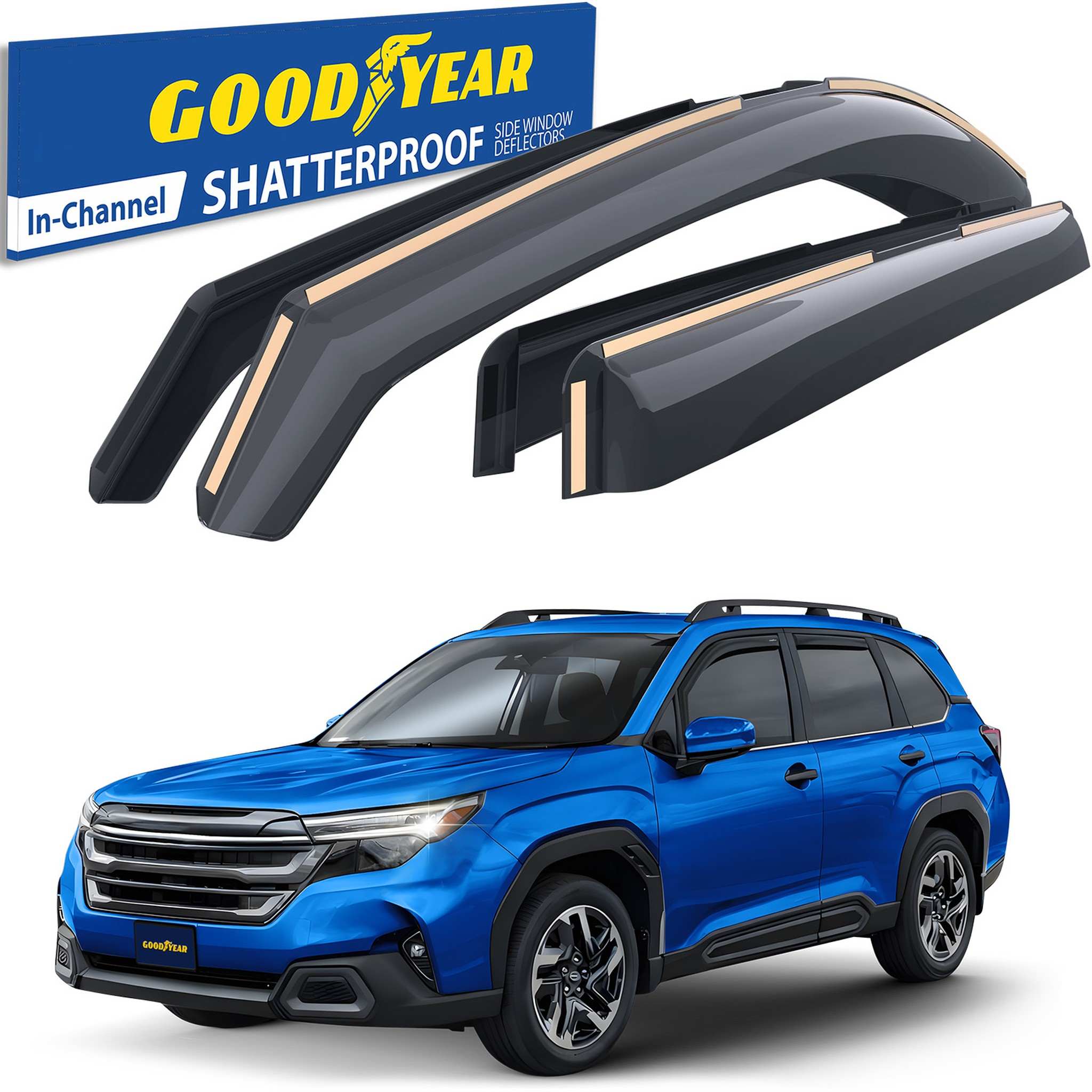 Goodyear Wind Deflectors for Subaru Forester 2025-2026 Premium Smoke 4Pcs