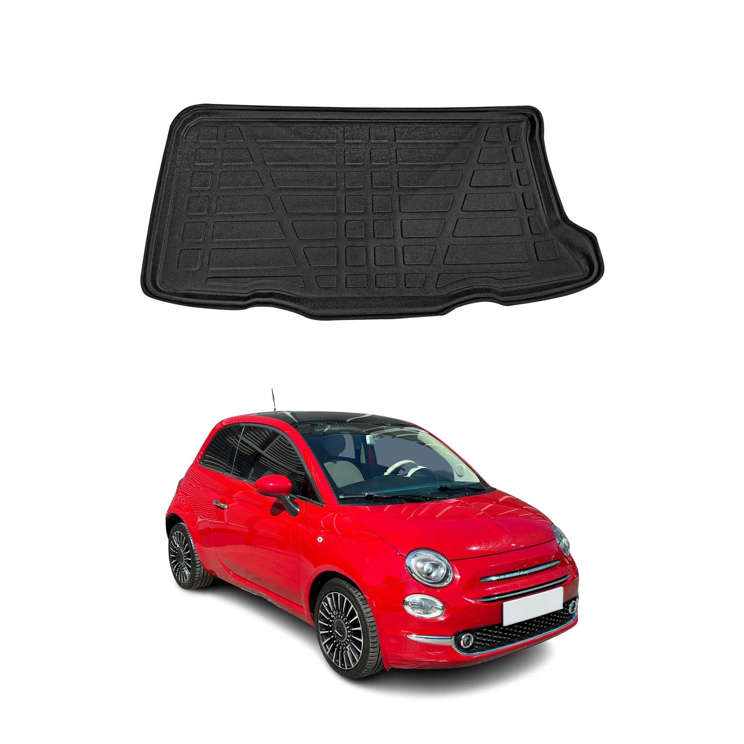 2012-2019 Fiat 500 Cargo Liner Trunk Mat All Weather Black