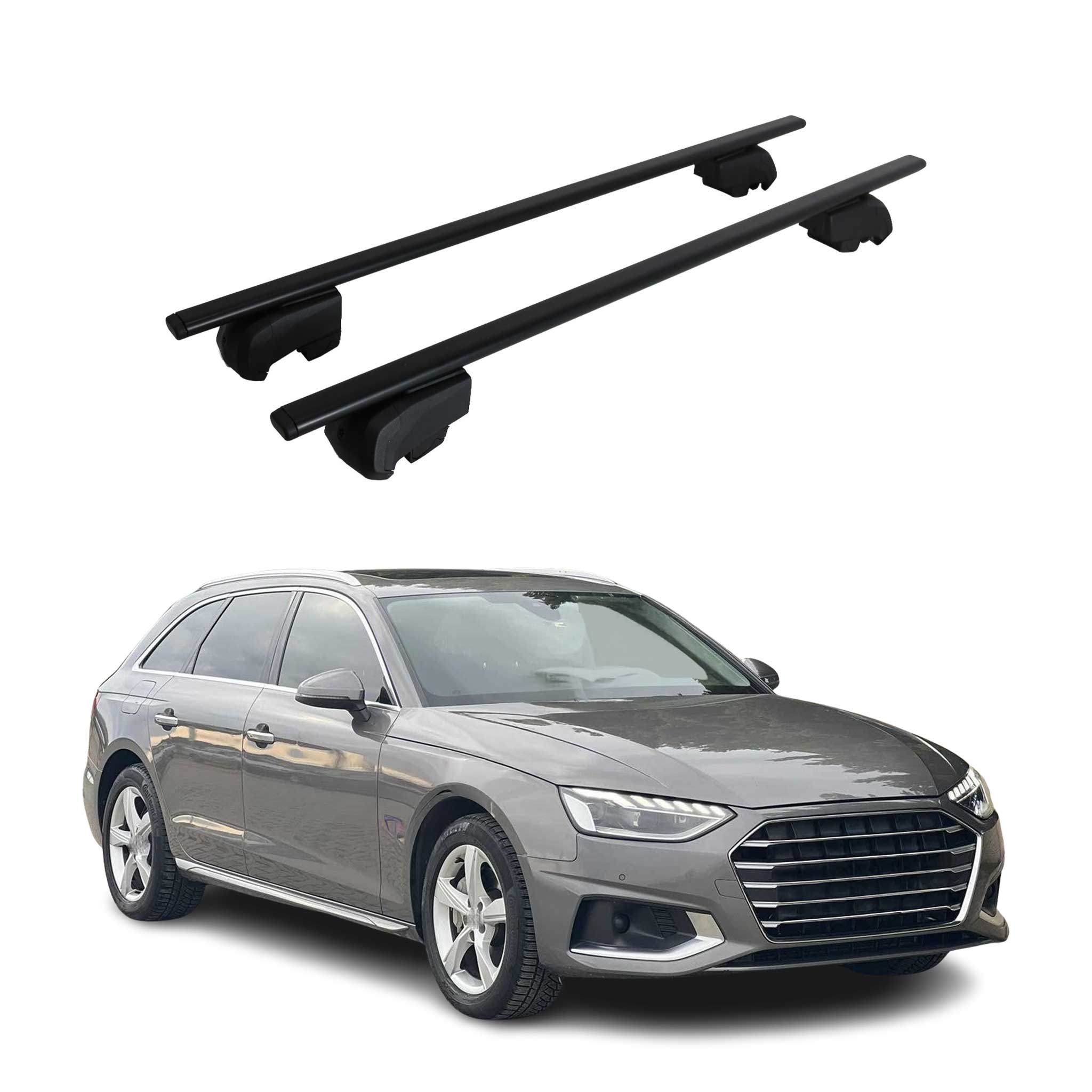2017-2023 Audi A4 Wagon Roof Rack Cross Bars Black