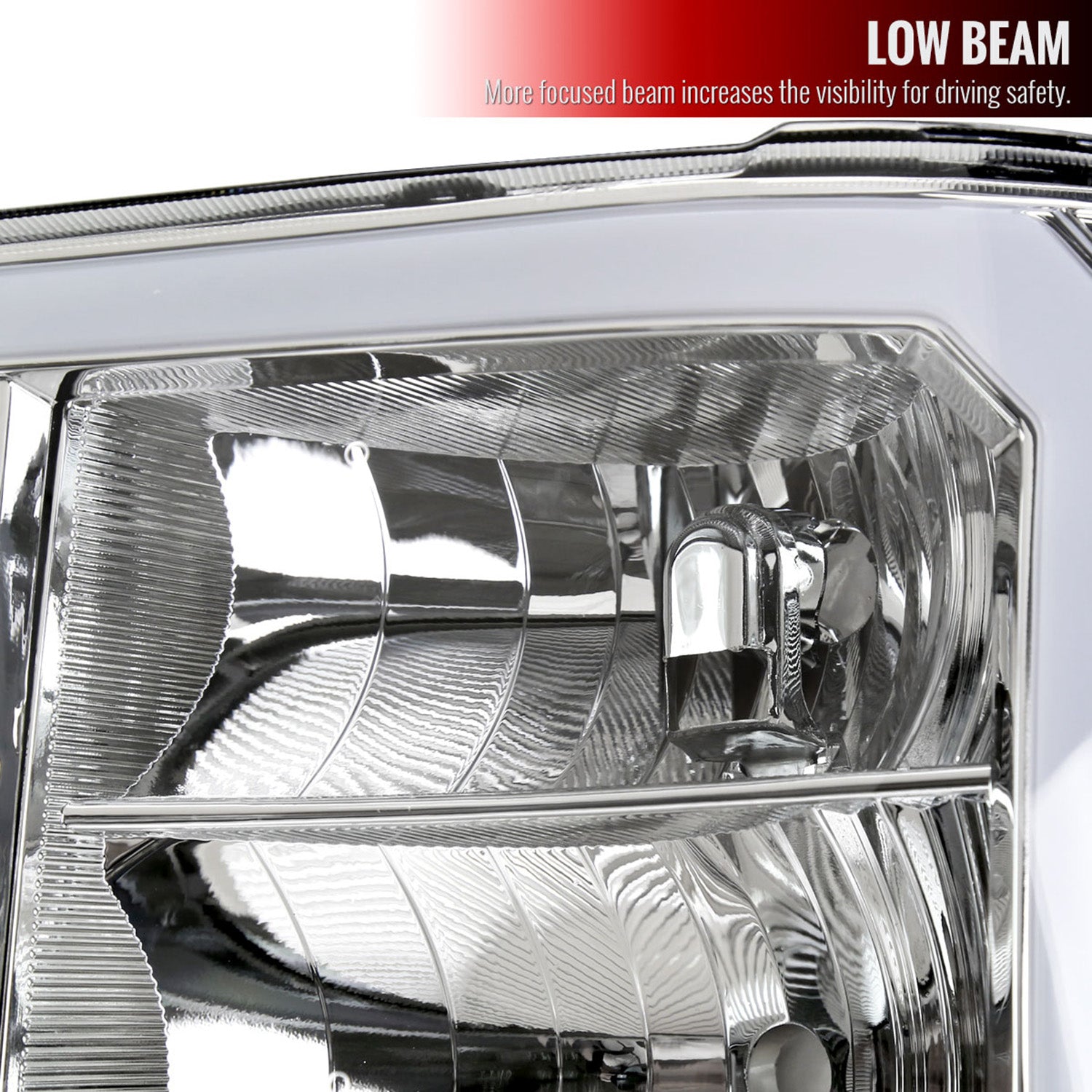 2007-2013 GMC Sierra 1500/ 1500HD 2500HD 3500HD LED Factory Headlights Chrome