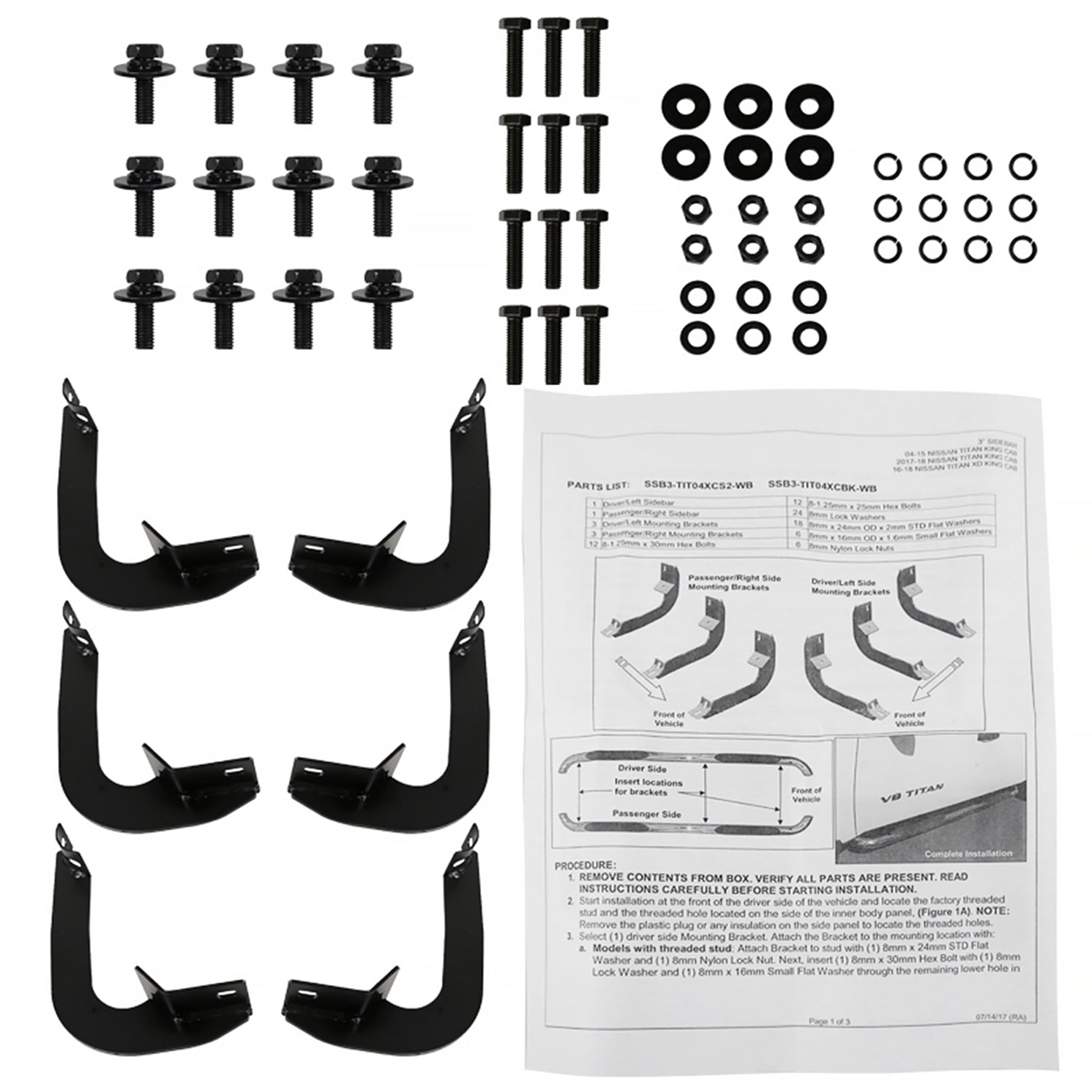 2004-2024 Nissan Titan King Extended Cab Chrome S.Steel Side Step Nerf Bars