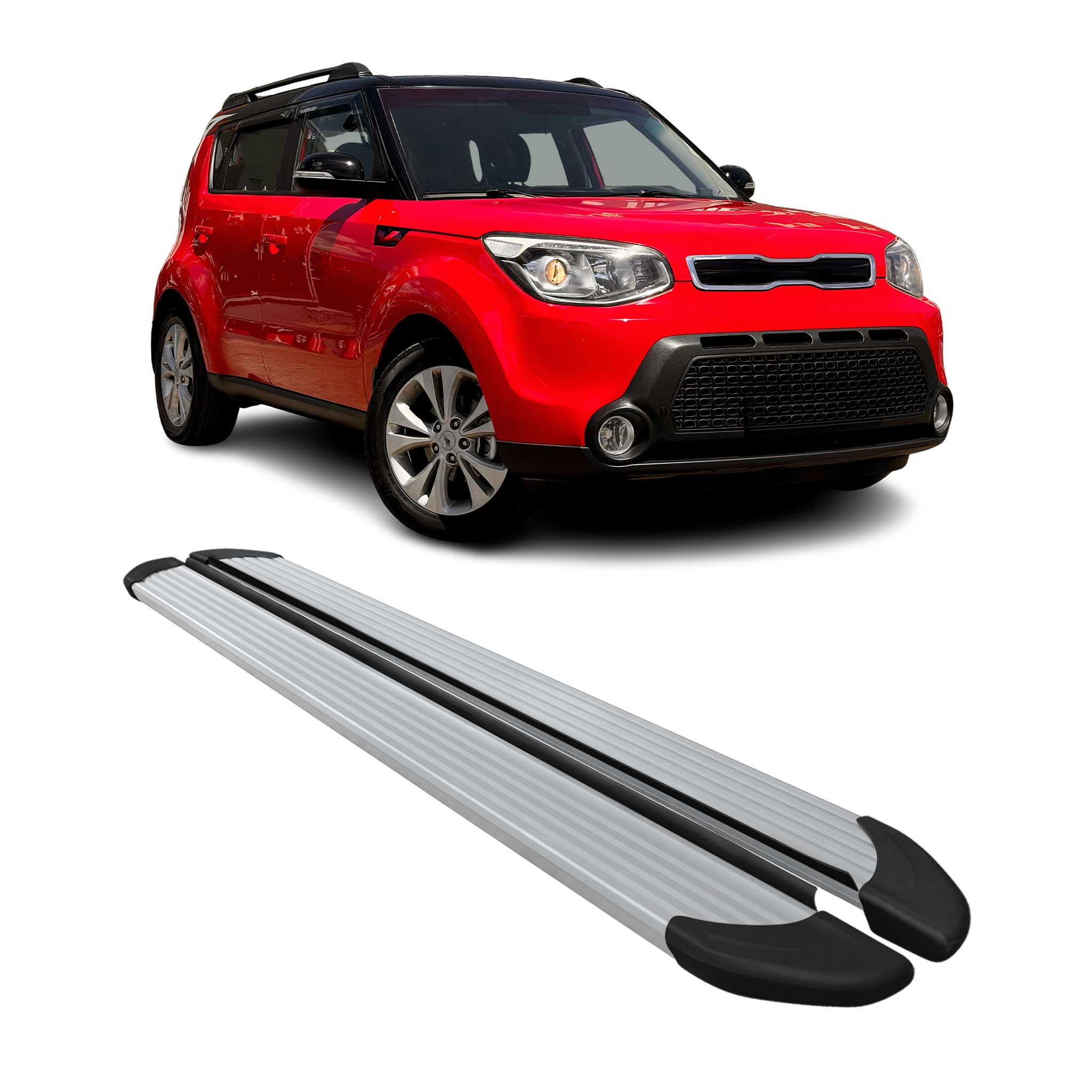 2014-2019 Kia Soul Running Boards Side Steps Silver
