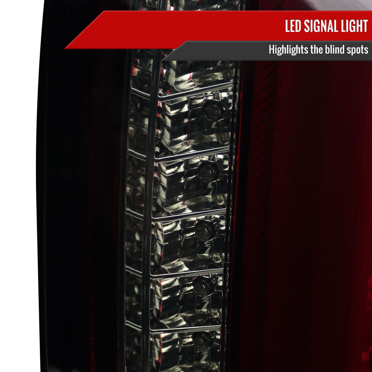 2003-2007 Cadillac CTS LED Tail Lights Chrome Housing/Red Smoke Lens