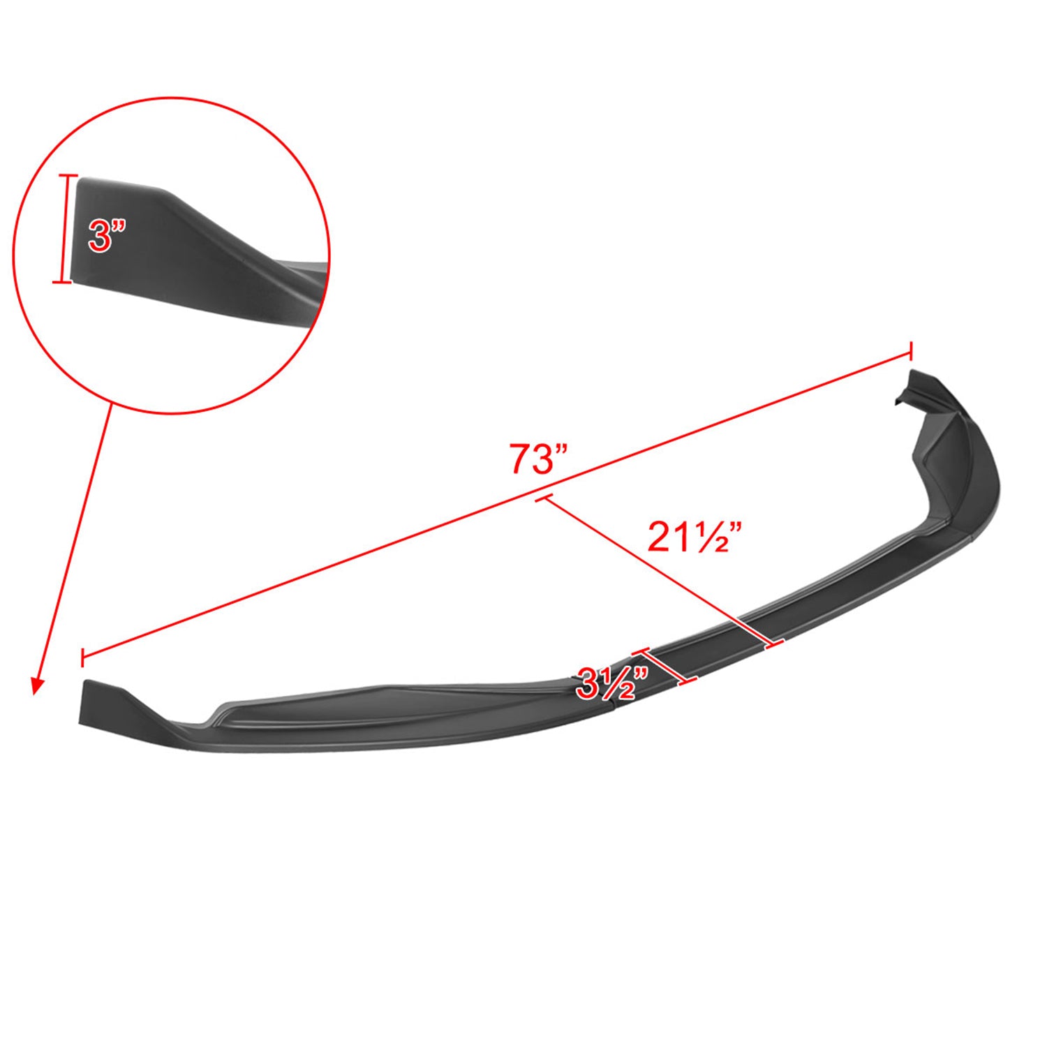 2013-2015 Lexus GS350/GS450h F-Sport Matt Black Front Bumper Lip Splitter Kit