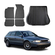 1998-2002 Audi A4 B5 Wagon Floor Mats & Cargo Liner Full Set All Weather Black