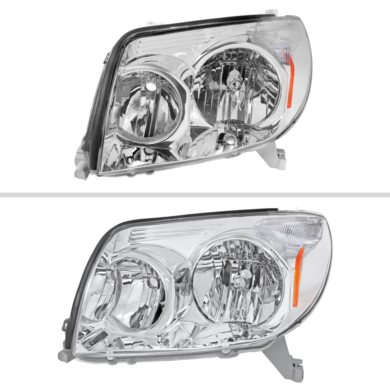 2003-2005 Toyota 4Runner Factory Style Headlights Chrome Housing/Clear Lens