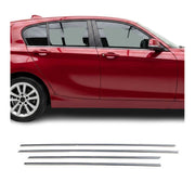 2012-2019 BMW 1 Series F20 Window Molding Trim Streamer Stainless Steel 4x